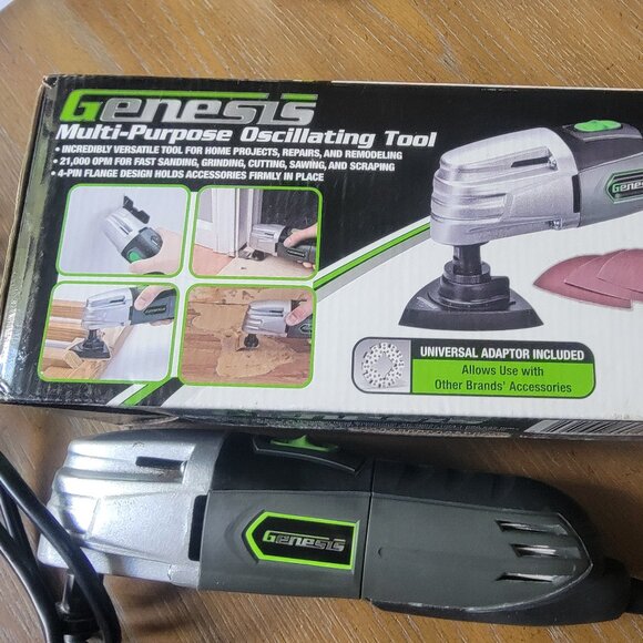 Genesis Multi-Purplose Oscillating Tool and Ryker Hardware 15-Piece Saw Blades - Picture 5 of 10